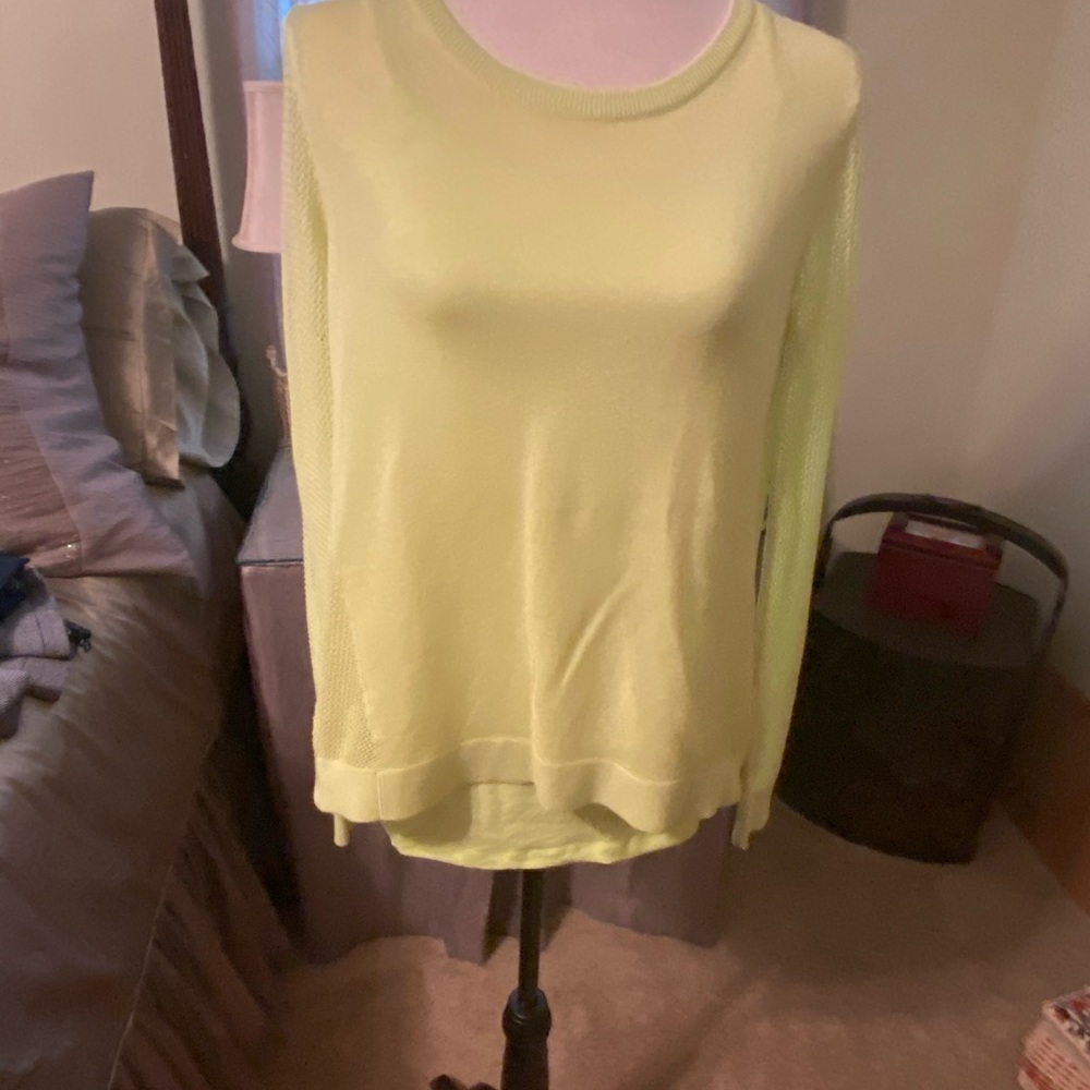 Cabi knit  lime green 2 piece top